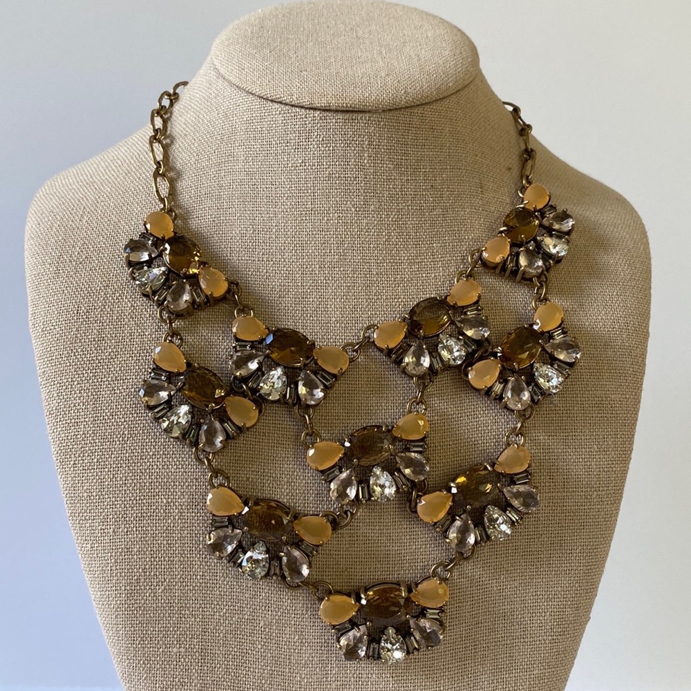 J. Crew Multi-Flower Bib Necklace